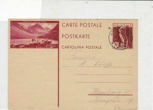 switzerland 1931 animals & alpine scene stamps card ref 20791