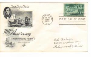 US 1021 (Me-3) 5c Opening of Japan on FDC Artcraft Cachet ECV $7.50