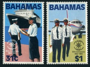 Bahamas 536-537,MNH.Mi 538-539. Customs Cooperation Council,50,1983.Ship,Jet