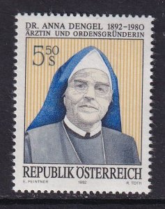 Austria  #1572   MNH   1992  Dr Anna Dengel
