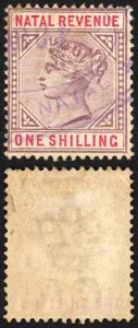 Natal BF88 1/-  Fiscal Lilac and Red Wmk CA