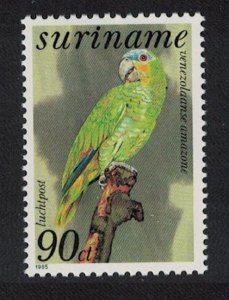 Suriname Orange-winged Amazon Bird 90ct 1985 MNH SG#872a MI#1113