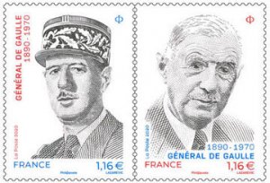 Scott #5946-7a Charles de Gualle MNH