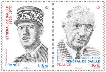 Scott #5946-7a Charles de Gualle MNH