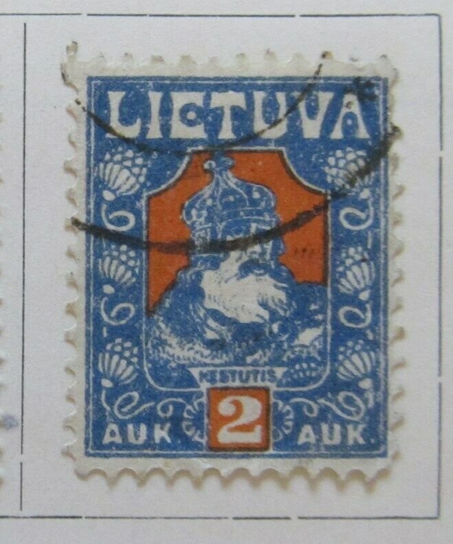 A11P5F21 Litauen Lituanie Lithuania 1921-22 2auk Used