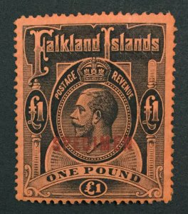 MOMEN: FALKLAND ISLANDS SG #69s 1914 SPECIMEN UNUSED LOT #191796-356