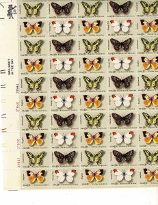 American Butterflies 13c US Postage Sheet #1712-15 VF MNH