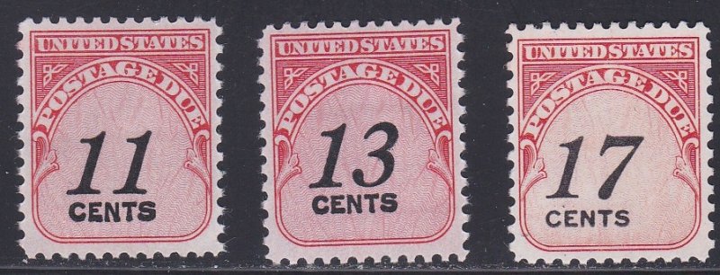 United States # J102-104, NH, 1/2 Cat.