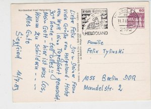 Germany 1983 Helgoland Rock + Bird Slogan Helgoland Pic Stamps Card Ref 29228