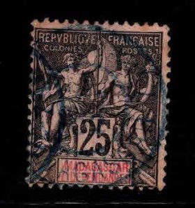 Madagascar Malagasy Scott 38 Used from 1896-1906 NavCom set black or rose paper