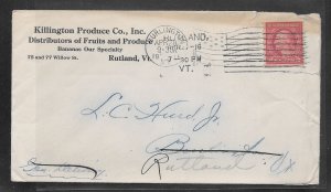 Just Fun Cover #2 cent Wash Cover BURLINGTON VT.  APR/28/1916 (my3483)