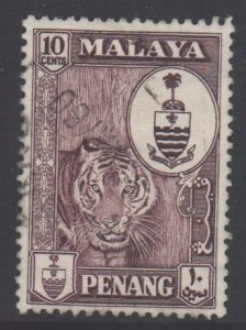 Malaya Penang Scott 61 - SG60, 1960 Pictorial 10c used