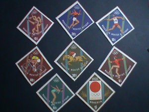 ​MONGOLIA STAMP-1964-SC#351-8 18TH OLYMPIC GAMES TOKYO'64 - MNH SET VERY FINE