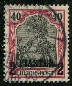 German Offices Turkey SC# 18 2Piaster on 40pf o/p on Germany used