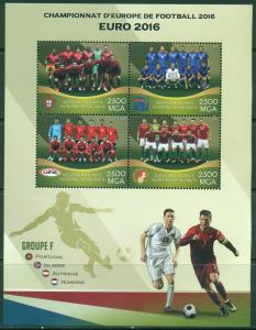 MADAGASCAR - 2016 - Football, EURO Group F - 4v Sheet