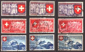 Switzerland Scott 247 - 255 Used