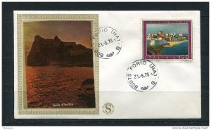 Italy 1976 First Day Cover Special Cancel  Colorano \Silk\ Cachet  Tourism