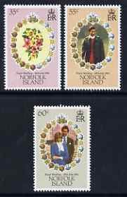NORFOLK ISLAND - 1981 - Royal Wedding - Perf 3v Set - Mint Never Hinged