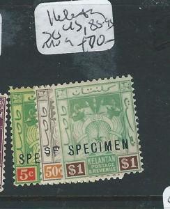 MALAYA KELANTAN (P0510B) ARMS  SPECIMEN SG4S, 8S-9S  MOG 