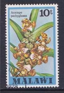 Malawi   #332  used  1979  orchids  10t