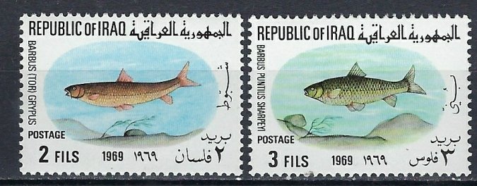 Iraq 491-92 MNH 1969 Fish (ak2652)