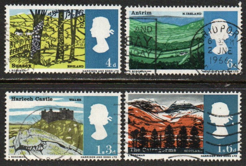 Great Britain Sc #454-457 Used