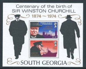 South Georgia #40a NH Churchill Birth Cent. SS