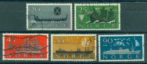 Norway #382-386  Used VF  CV $9.65