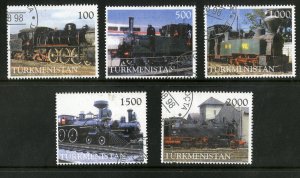 TURKMENISTAN UNLISTED USED SET BIN $3.00 TRAINS