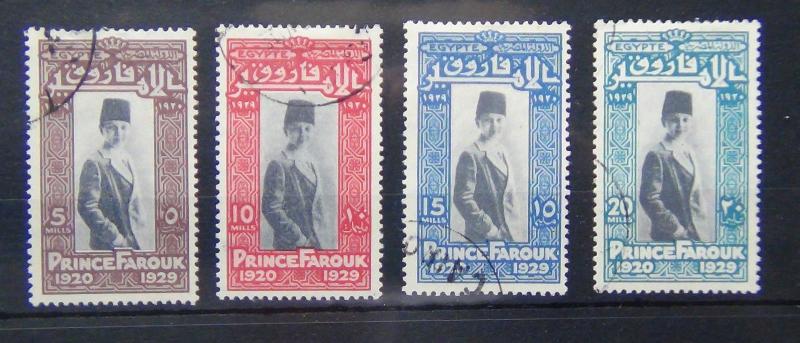 Egypt 1929 Prince's 9th Birthday set VFU