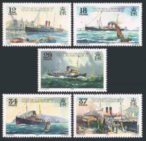 GUERNSEY - SC#411-415 Ships Transportation (1989) MNH