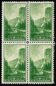 US 740.  Mint block of 4.