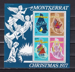 LI07 Montserrat 1977 Christmas mint hinged souvenir sheet