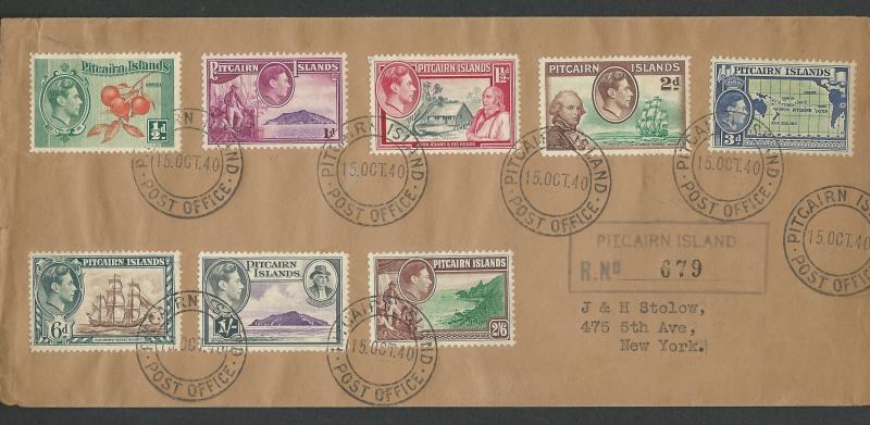 Pitcairn Island # 1-8  First Set complete First Day Cover (8)