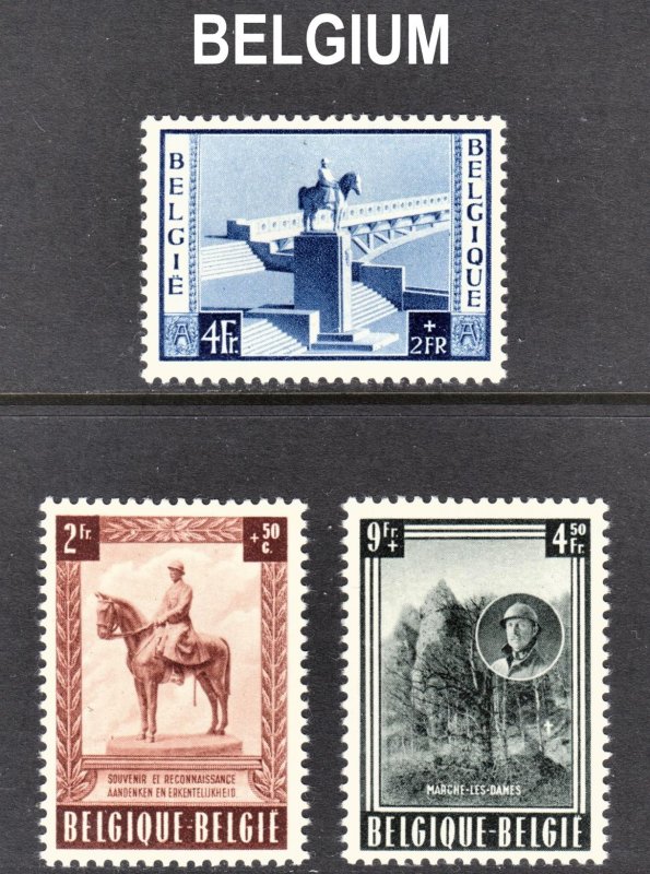 Belgium Scott B555-57 complete set F to VF mint OG VLH.