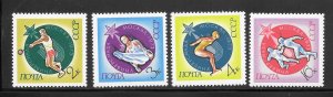 Russia #4087-90 MNH Set of 4 Singles (my3) Collection / Lot