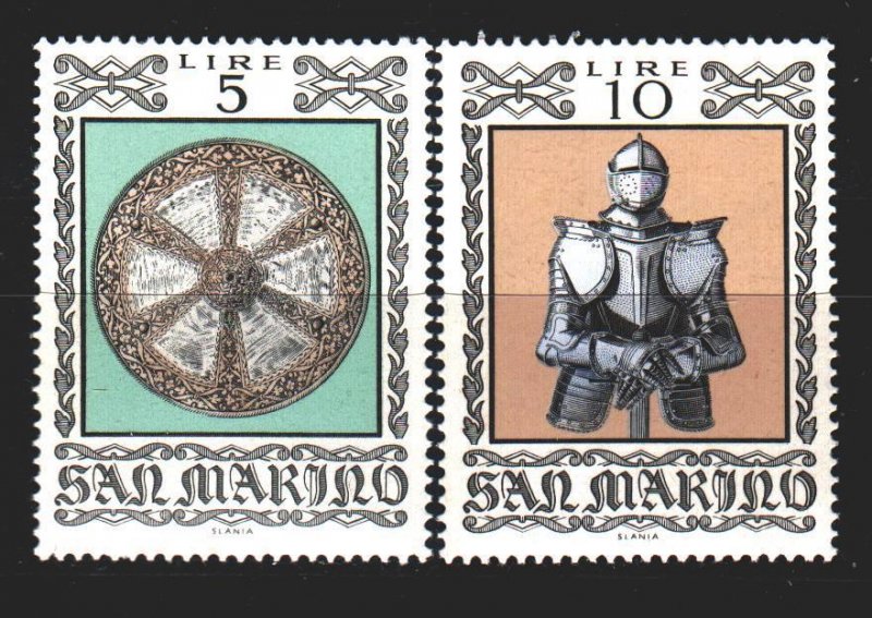 San Marino. 1974. 1059-60. Middle Ages, knights, weapons. MNH.