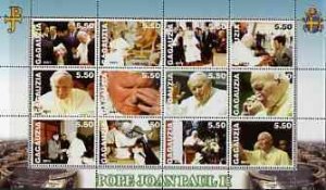 GAGAUZIA - 2003 - John Paul II #1-Perf 12v Sheet-Mint Never Hinged-Private Issue