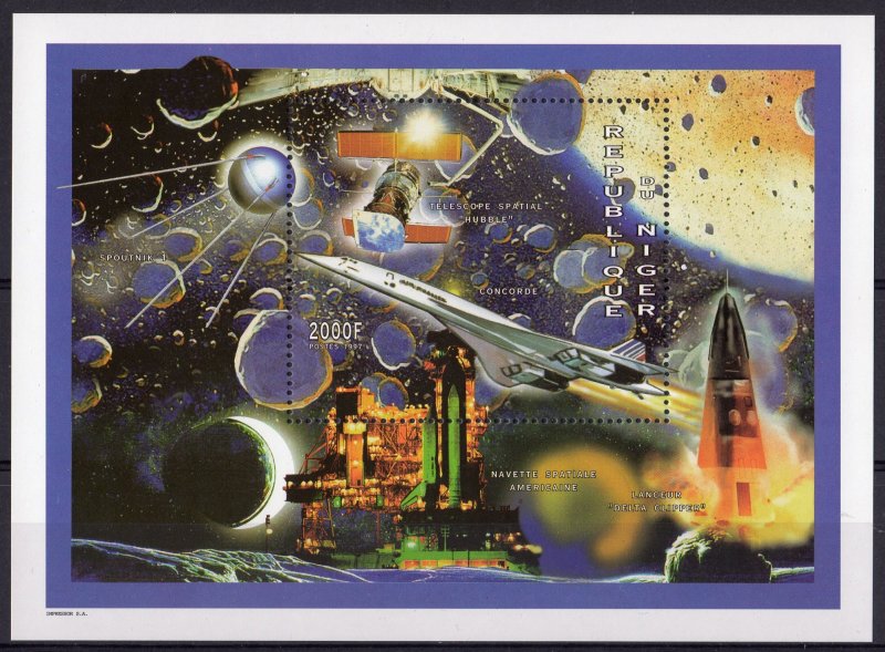 Niger 1997 Sc#962 Concorde/Hubble Space Telescope/Sputnik I SS (1) MNH VF