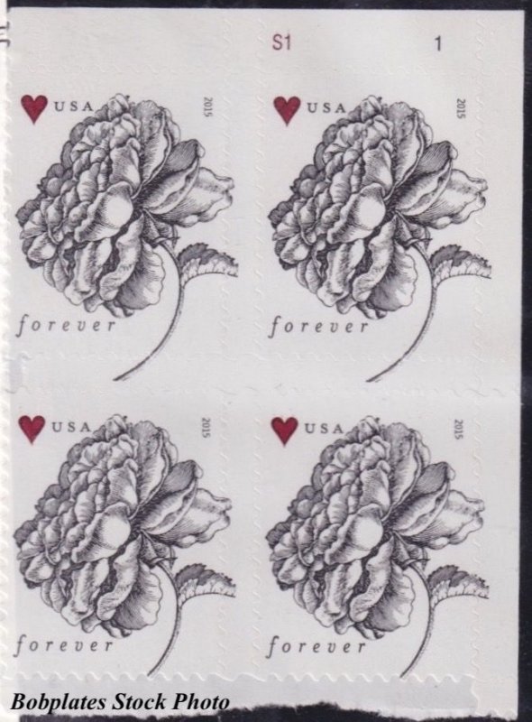 BOBPLATES #5002 Tulip Heart Plate Block VF MNH ~See Details for #s/Pos