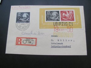 GERMANY DDR 1950 FDC SC  B21a   200 EUROS (100)