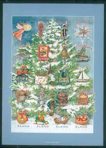 Aland. 2005 Christmas Seal  MNH. Full Sheet. Self-Adhesive. Christmas Tree,Deco.