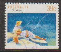 Australia SG 1179ba FU -  booklet stamp perf 13 1/2 botto...