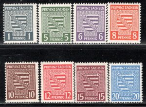 DDR under russian occupation Scott # 13N1 - 13N9, mint nh, var. watermark