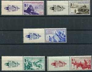 GERMANY 3rd REICH SUPPORT VOLUNTEERS FRENCH SS LEGION VI-X TABS LEFT PERFECT MNH