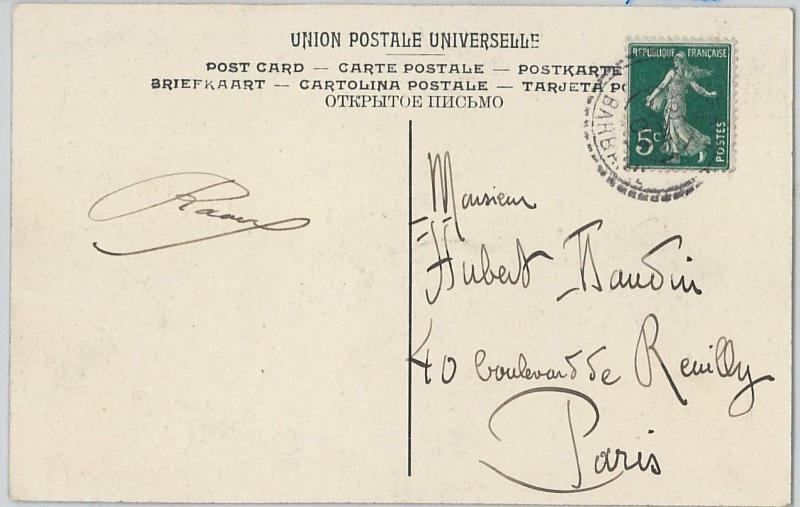 58900 - FRANCE - POSTAL HISTORY: FRENCH stamp on POSTCARD from LIBYA 1909