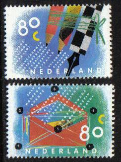 Netherlands   #844-845   MNH  1993  Letter Writing Campaign