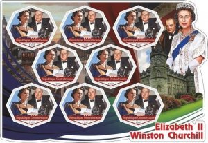 Stamps. Winston Churchill 2023 year 6 sheets perforated NEW