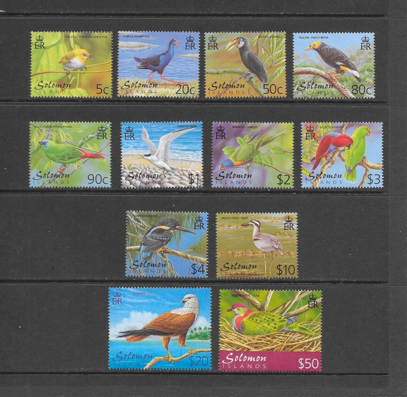 BIRDS - SOLOMON ISLANDS #903-13A  MNH