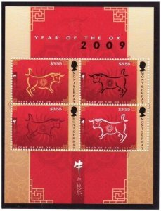 Montserrat - Year of the Ox - 4 Stamp Sheet  MOT0901